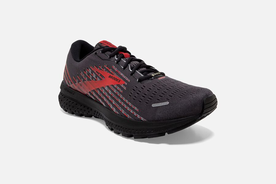 Brooks Ghost 13 GTX Road Running Shoes - Mens - Black/Red - WG2153970